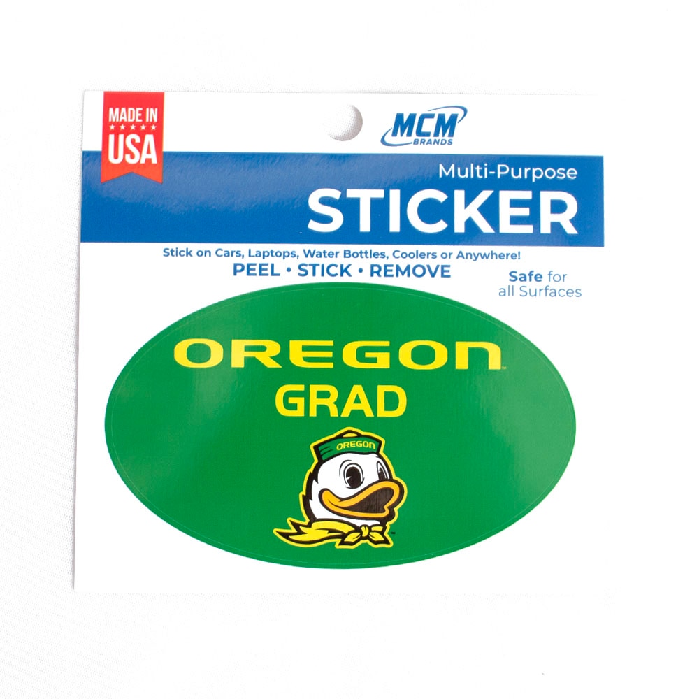 Oregon, MCM Group, Green, Stickers, Home & Auto, 3"x5", Oregon Grad, Vinyl, 822860